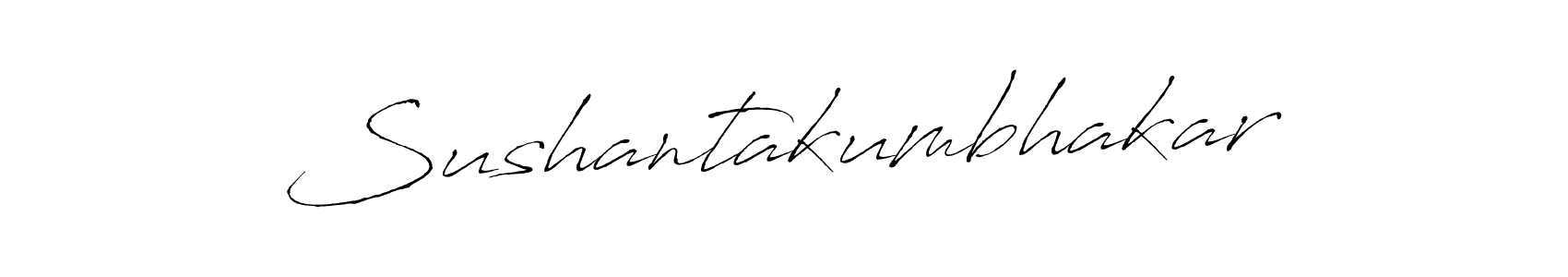 How to make Sushantakumbhakar name signature. Use Antro_Vectra style for creating short signs online. This is the latest handwritten sign. Sushantakumbhakar signature style 6 images and pictures png