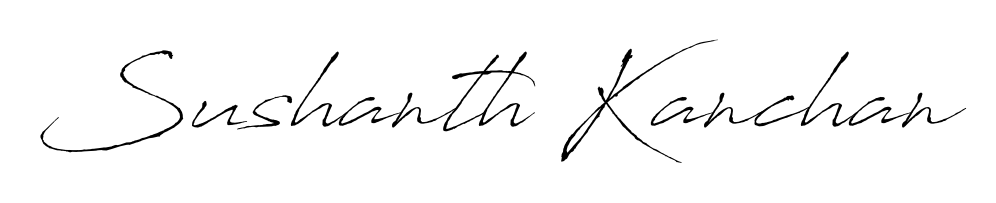 Style your name Sushanth Kanchan with confidence using Antro_Vectra signature design. Simple, elegant, and ready for immediate document use. Sushanth Kanchan signature style 6 images and pictures png