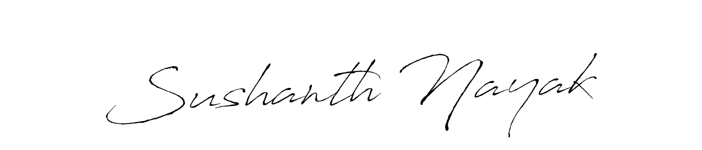 Sushanth Nayak stylish signature style. Best Handwritten Sign (Antro_Vectra) for my name. Handwritten Signature Collection Ideas for my name Sushanth Nayak. Sushanth Nayak signature style 6 images and pictures png