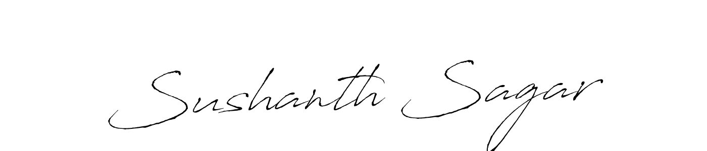 Design your own signature with our free online signature maker. With this signature software, you can create a handwritten (Antro_Vectra) signature for name Sushanth Sagar. Sushanth Sagar signature style 6 images and pictures png
