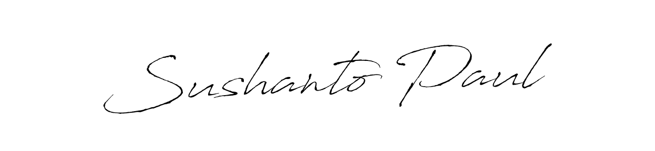 Make a beautiful signature design for name Sushanto Paul. With this signature (Antro_Vectra) style, you can create a handwritten signature for free. Sushanto Paul signature style 6 images and pictures png