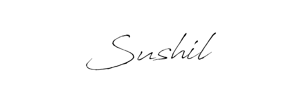 How to make Sushil ♡ name signature. Use Antro_Vectra style for creating short signs online. This is the latest handwritten sign. Sushil ♡ signature style 6 images and pictures png
