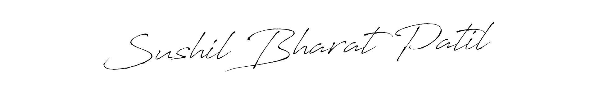 This is the best signature style for the Sushil Bharat Patil name. Also you like these signature font (Antro_Vectra). Mix name signature. Sushil Bharat Patil signature style 6 images and pictures png