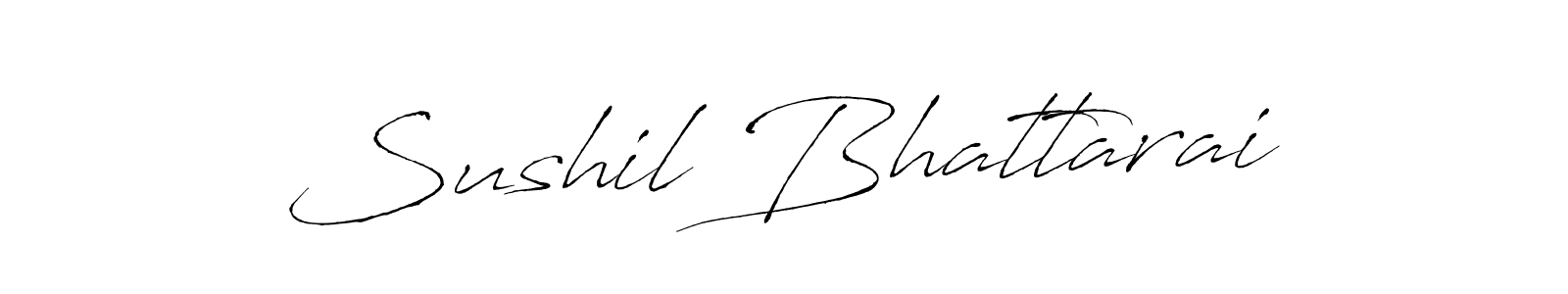 Create a beautiful signature design for name Sushil Bhattarai. With this signature (Antro_Vectra) fonts, you can make a handwritten signature for free. Sushil Bhattarai signature style 6 images and pictures png