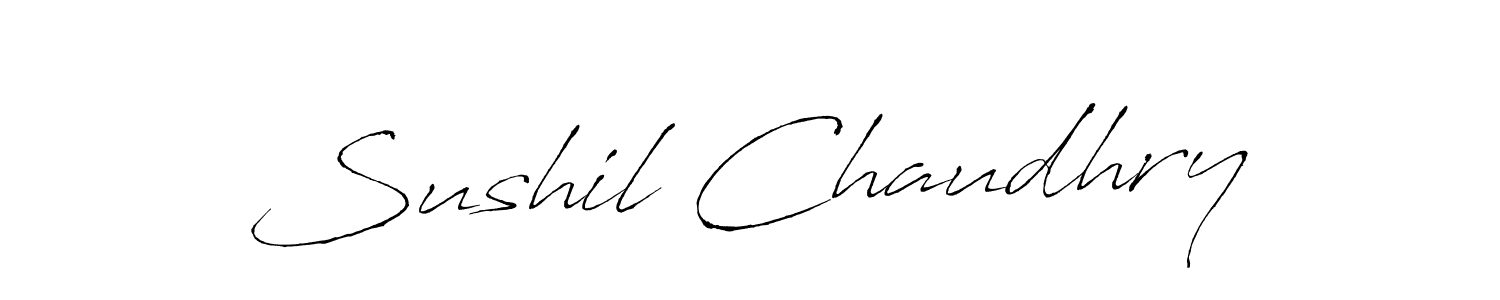 This is the best signature style for the Sushil Chaudhry name. Also you like these signature font (Antro_Vectra). Mix name signature. Sushil Chaudhry signature style 6 images and pictures png