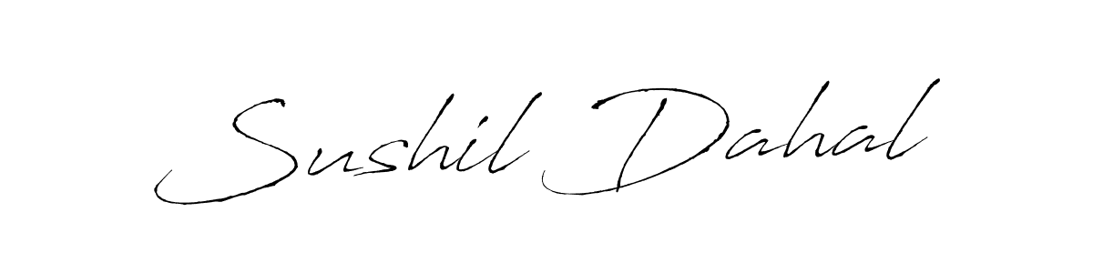 Similarly Antro_Vectra is the best handwritten signature design. Signature creator online .You can use it as an online autograph creator for name Sushil Dahal. Sushil Dahal signature style 6 images and pictures png