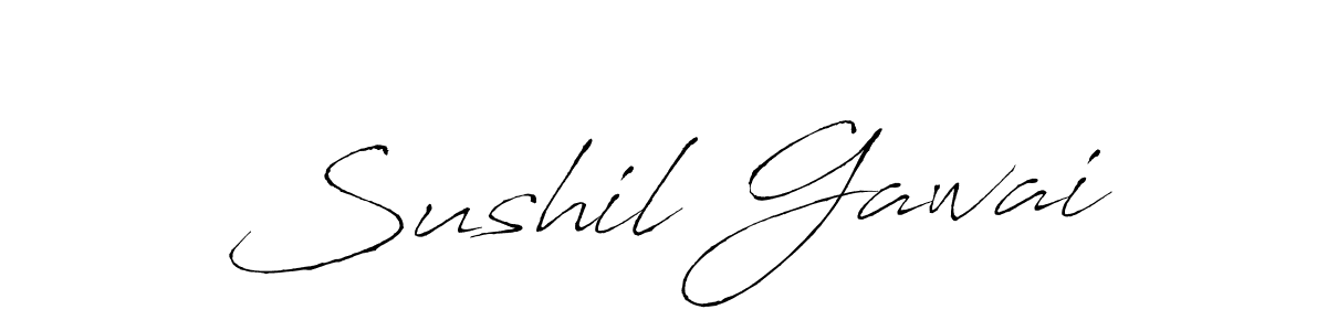Design your own signature with our free online signature maker. With this signature software, you can create a handwritten (Antro_Vectra) signature for name Sushil Gawai. Sushil Gawai signature style 6 images and pictures png