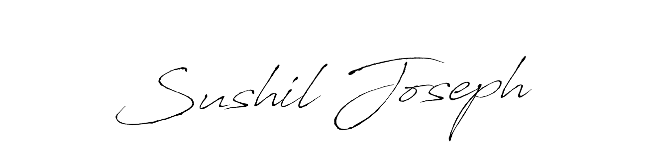 The best way (Antro_Vectra) to make a short signature is to pick only two or three words in your name. The name Sushil Joseph include a total of six letters. For converting this name. Sushil Joseph signature style 6 images and pictures png