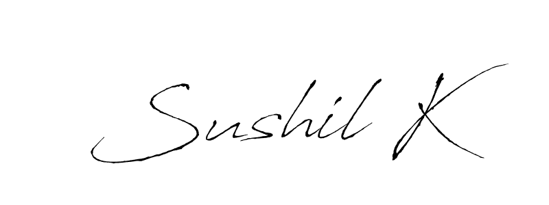 You should practise on your own different ways (Antro_Vectra) to write your name (Sushil K) in signature. don't let someone else do it for you. Sushil K signature style 6 images and pictures png