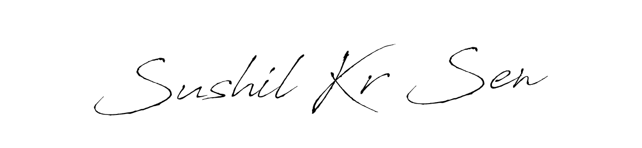 Sushil Kr Sen stylish signature style. Best Handwritten Sign (Antro_Vectra) for my name. Handwritten Signature Collection Ideas for my name Sushil Kr Sen. Sushil Kr Sen signature style 6 images and pictures png