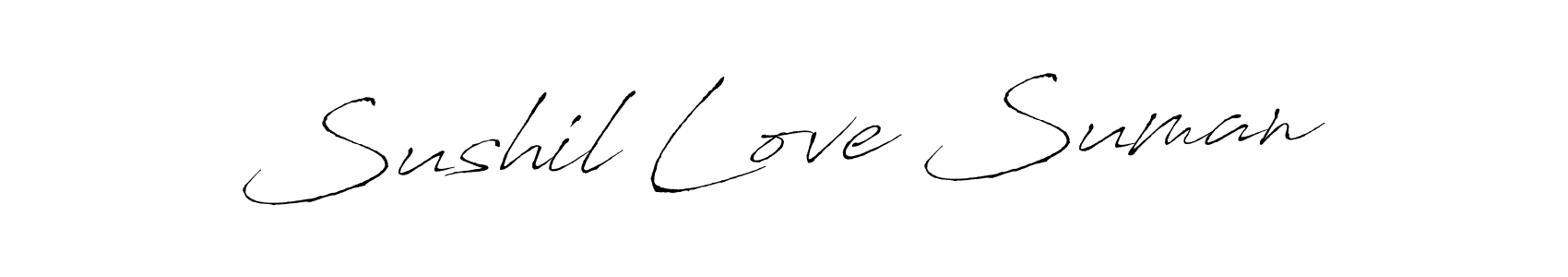 It looks lik you need a new signature style for name Sushil Love Suman. Design unique handwritten (Antro_Vectra) signature with our free signature maker in just a few clicks. Sushil Love Suman signature style 6 images and pictures png