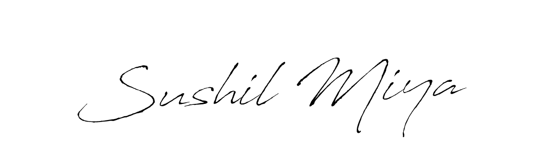 How to make Sushil Miya name signature. Use Antro_Vectra style for creating short signs online. This is the latest handwritten sign. Sushil Miya signature style 6 images and pictures png