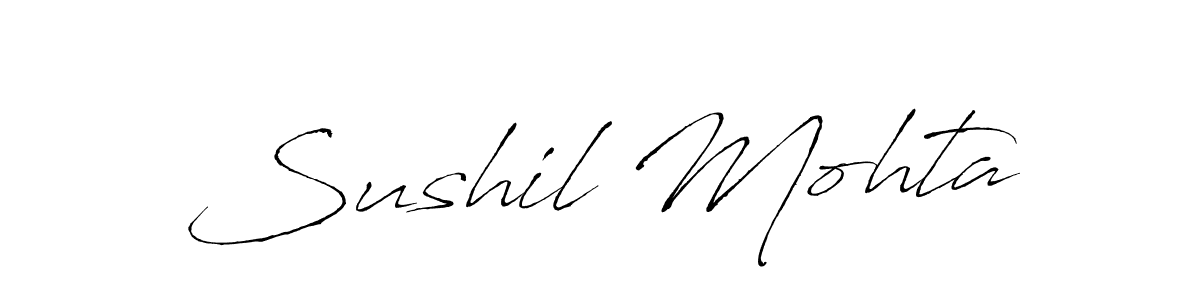 How to make Sushil Mohta signature? Antro_Vectra is a professional autograph style. Create handwritten signature for Sushil Mohta name. Sushil Mohta signature style 6 images and pictures png