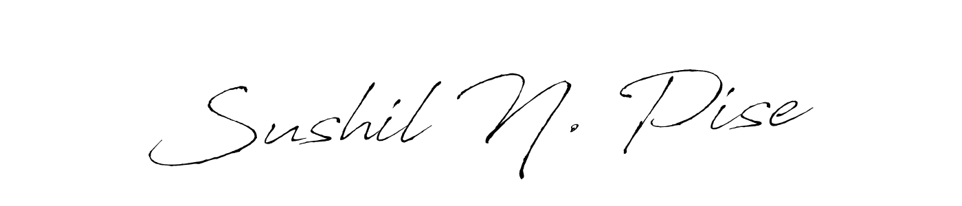 The best way (Antro_Vectra) to make a short signature is to pick only two or three words in your name. The name Sushil N. Pise include a total of six letters. For converting this name. Sushil N. Pise signature style 6 images and pictures png