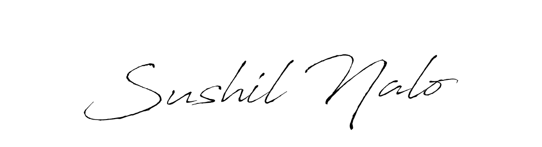 You should practise on your own different ways (Antro_Vectra) to write your name (Sushil Nalo) in signature. don't let someone else do it for you. Sushil Nalo signature style 6 images and pictures png