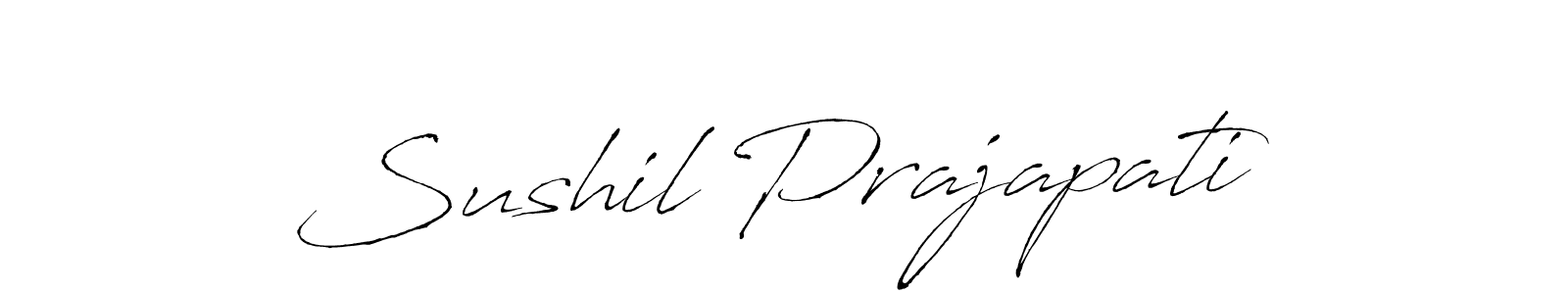 The best way (Antro_Vectra) to make a short signature is to pick only two or three words in your name. The name Sushil Prajapati include a total of six letters. For converting this name. Sushil Prajapati signature style 6 images and pictures png