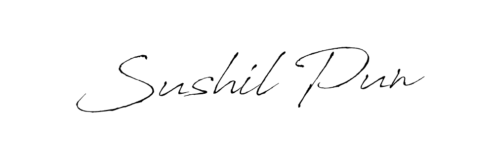 Antro_Vectra is a professional signature style that is perfect for those who want to add a touch of class to their signature. It is also a great choice for those who want to make their signature more unique. Get Sushil Pun name to fancy signature for free. Sushil Pun signature style 6 images and pictures png