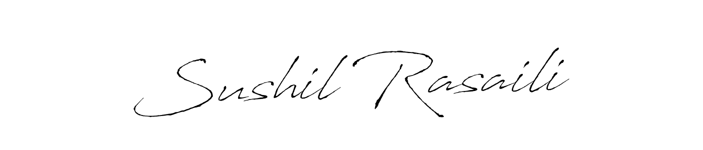 Use a signature maker to create a handwritten signature online. With this signature software, you can design (Antro_Vectra) your own signature for name Sushil Rasaili. Sushil Rasaili signature style 6 images and pictures png