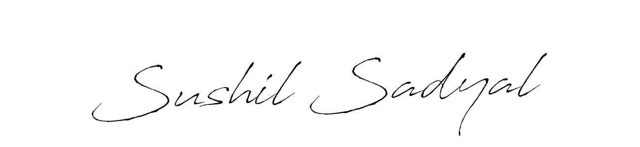 This is the best signature style for the Sushil Sadyal name. Also you like these signature font (Antro_Vectra). Mix name signature. Sushil Sadyal signature style 6 images and pictures png