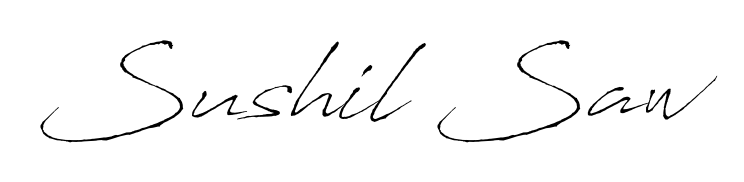 Give your name Sushil Saw an exquisite flair with the Antro_Vectra script font. Ideal for contracts, resumes, and formal letterheads. Sushil Saw signature style 6 images and pictures png