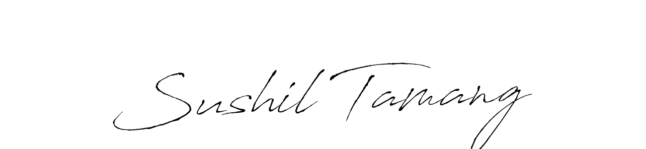 Create a beautiful signature design for name Sushil Tamang. With this signature (Antro_Vectra) fonts, you can make a handwritten signature for free. Sushil Tamang signature style 6 images and pictures png