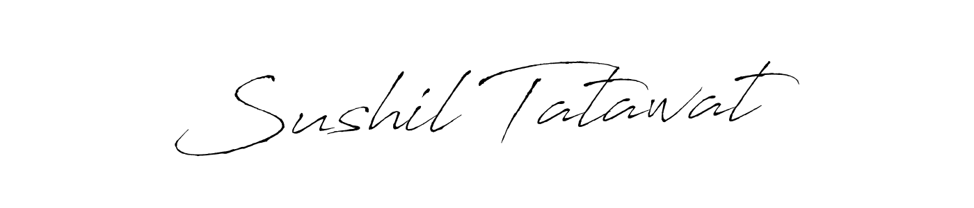 You should practise on your own different ways (Antro_Vectra) to write your name (Sushil Tatawat) in signature. don't let someone else do it for you. Sushil Tatawat signature style 6 images and pictures png