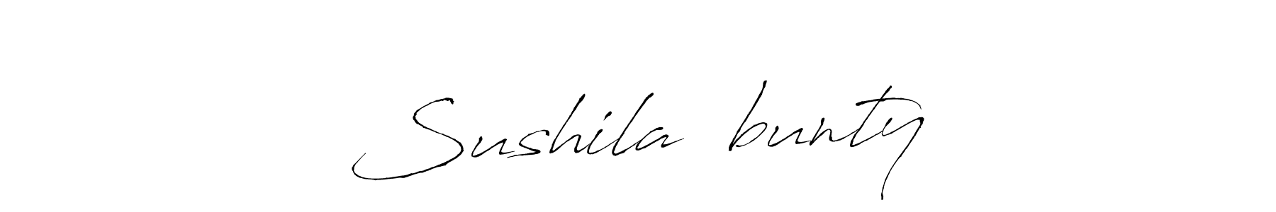 Sushila❤️bunty stylish signature style. Best Handwritten Sign (Antro_Vectra) for my name. Handwritten Signature Collection Ideas for my name Sushila❤️bunty. Sushila❤️bunty signature style 6 images and pictures png