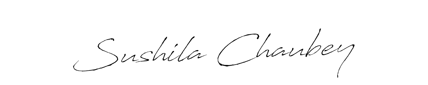 How to make Sushila Chaubey name signature. Use Antro_Vectra style for creating short signs online. This is the latest handwritten sign. Sushila Chaubey signature style 6 images and pictures png