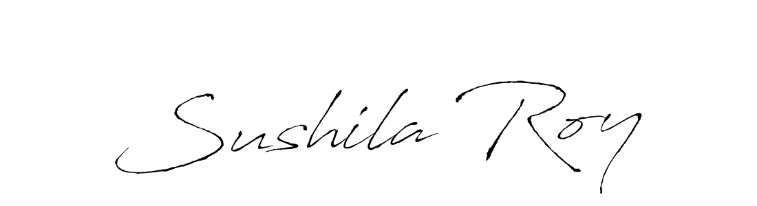 How to make Sushila Roy name signature. Use Antro_Vectra style for creating short signs online. This is the latest handwritten sign. Sushila Roy signature style 6 images and pictures png
