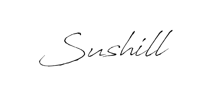 How to make Sushill name signature. Use Antro_Vectra style for creating short signs online. This is the latest handwritten sign. Sushill signature style 6 images and pictures png