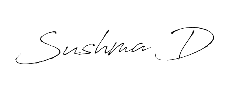 How to make Sushma D name signature. Use Antro_Vectra style for creating short signs online. This is the latest handwritten sign. Sushma D signature style 6 images and pictures png