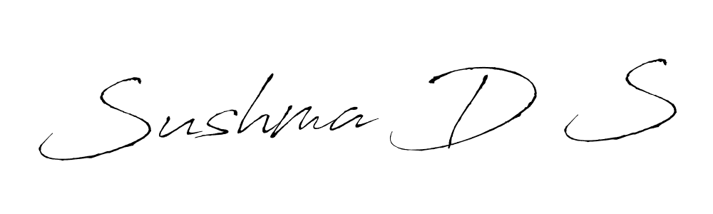 Similarly Antro_Vectra is the best handwritten signature design. Signature creator online .You can use it as an online autograph creator for name Sushma D S. Sushma D S signature style 6 images and pictures png