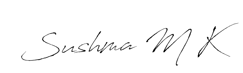 Create a beautiful signature design for name Sushma M K. With this signature (Antro_Vectra) fonts, you can make a handwritten signature for free. Sushma M K signature style 6 images and pictures png