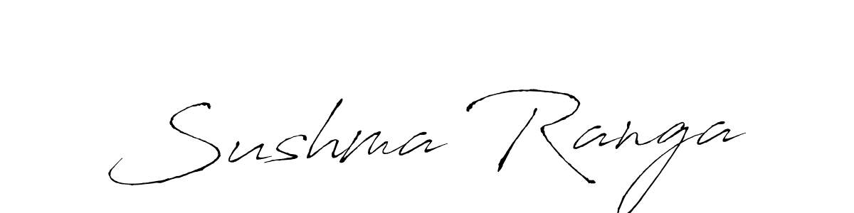 You should practise on your own different ways (Antro_Vectra) to write your name (Sushma Ranga) in signature. don't let someone else do it for you. Sushma Ranga signature style 6 images and pictures png