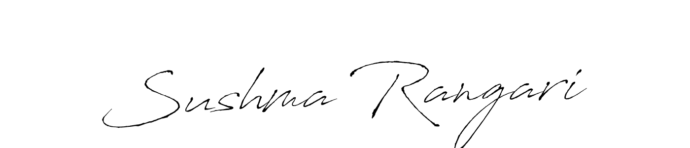 You should practise on your own different ways (Antro_Vectra) to write your name (Sushma Rangari) in signature. don't let someone else do it for you. Sushma Rangari signature style 6 images and pictures png