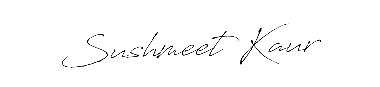 Design your own signature with our free online signature maker. With this signature software, you can create a handwritten (Antro_Vectra) signature for name Sushmeet Kaur. Sushmeet Kaur signature style 6 images and pictures png