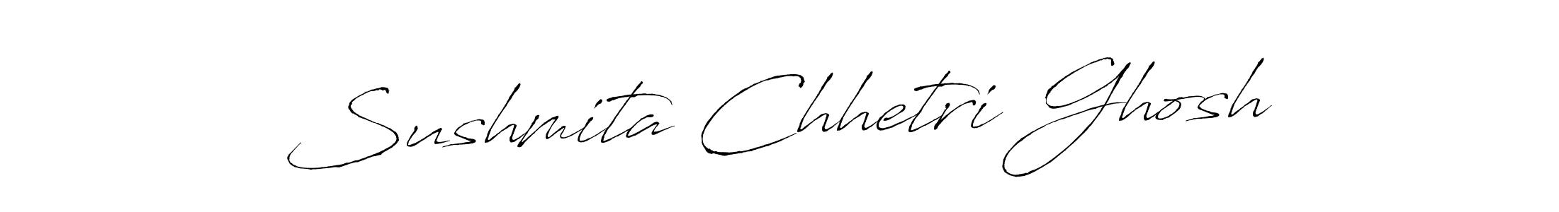 Antro_Vectra is a professional signature style that is perfect for those who want to add a touch of class to their signature. It is also a great choice for those who want to make their signature more unique. Get Sushmita Chhetri Ghosh name to fancy signature for free. Sushmita Chhetri Ghosh signature style 6 images and pictures png