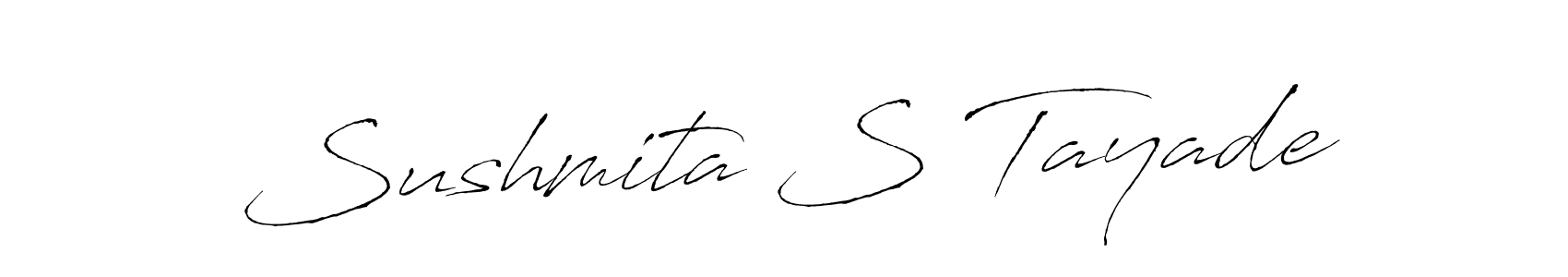 How to make Sushmita S Tayade signature? Antro_Vectra is a professional autograph style. Create handwritten signature for Sushmita S Tayade name. Sushmita S Tayade signature style 6 images and pictures png
