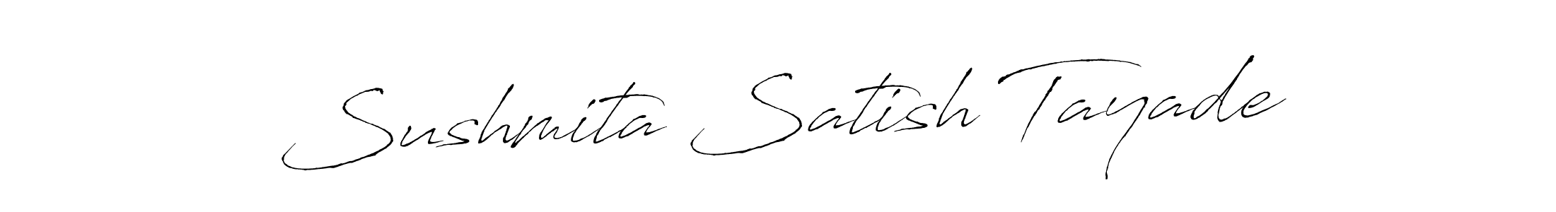 Also You can easily find your signature by using the search form. We will create Sushmita Satish Tayade name handwritten signature images for you free of cost using Antro_Vectra sign style. Sushmita Satish Tayade signature style 6 images and pictures png