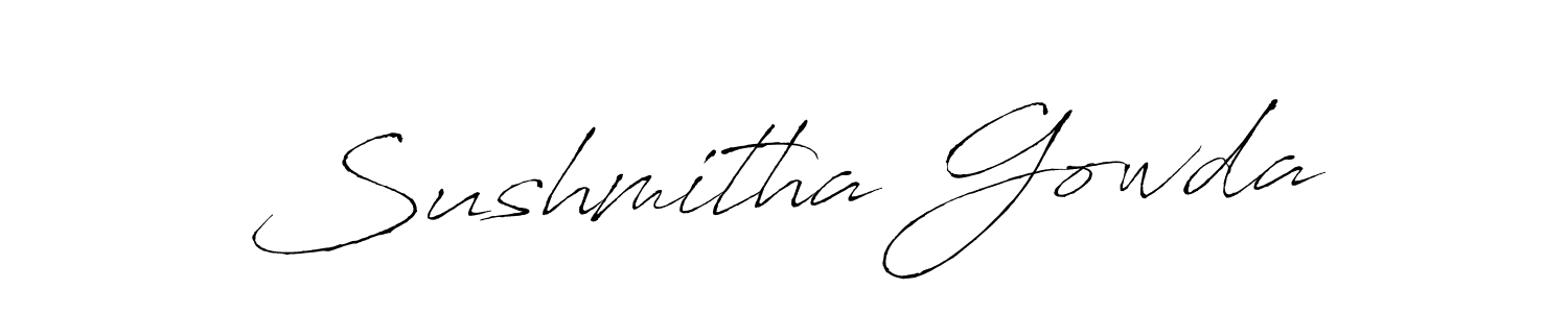 Also we have Sushmitha Gowda name is the best signature style. Create professional handwritten signature collection using Antro_Vectra autograph style. Sushmitha Gowda signature style 6 images and pictures png
