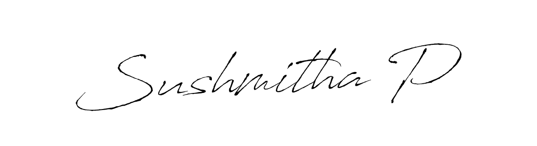 Create a beautiful signature design for name Sushmitha P. With this signature (Antro_Vectra) fonts, you can make a handwritten signature for free. Sushmitha P signature style 6 images and pictures png