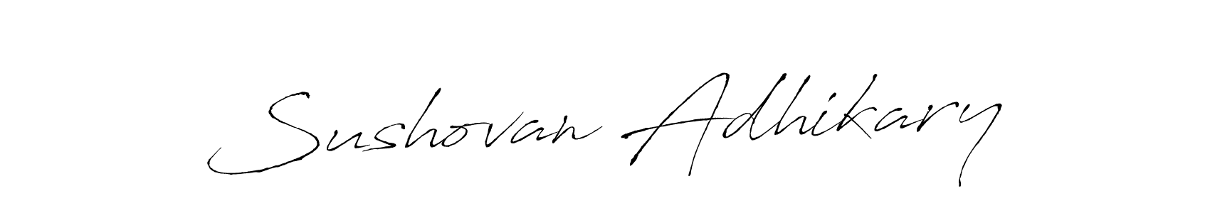 This is the best signature style for the Sushovan Adhikary name. Also you like these signature font (Antro_Vectra). Mix name signature. Sushovan Adhikary signature style 6 images and pictures png