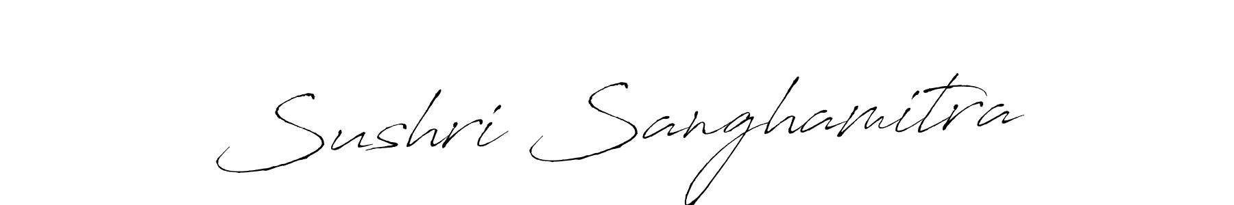 Create a beautiful signature design for name Sushri Sanghamitra. With this signature (Antro_Vectra) fonts, you can make a handwritten signature for free. Sushri Sanghamitra signature style 6 images and pictures png