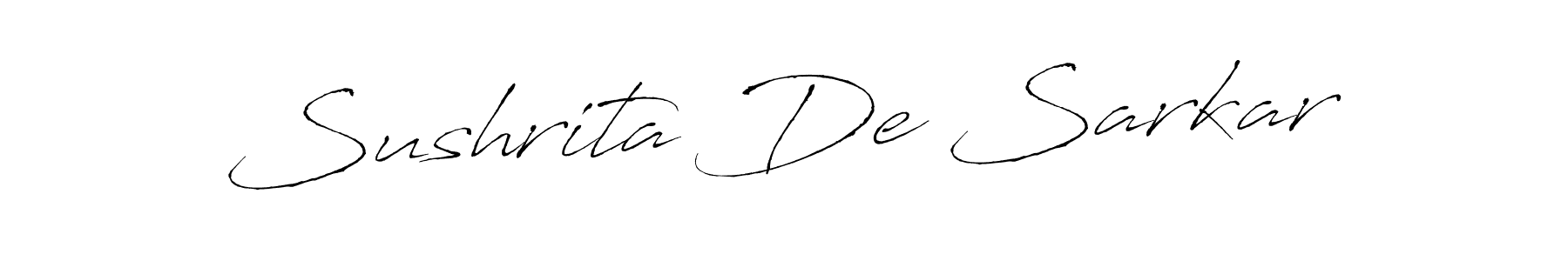 How to make Sushrita De Sarkar name signature. Use Antro_Vectra style for creating short signs online. This is the latest handwritten sign. Sushrita De Sarkar signature style 6 images and pictures png