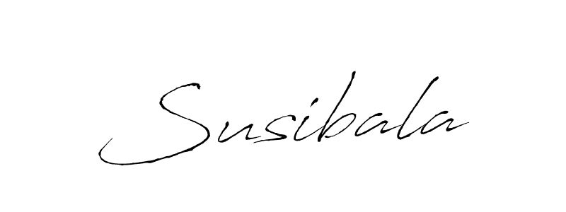 You should practise on your own different ways (Antro_Vectra) to write your name (Susibala) in signature. don't let someone else do it for you. Susibala signature style 6 images and pictures png