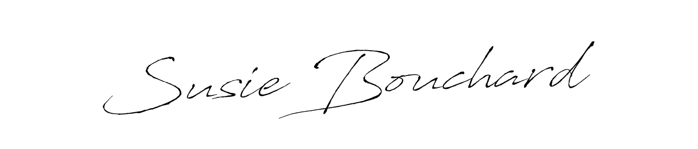 How to make Susie Bouchard name signature. Use Antro_Vectra style for creating short signs online. This is the latest handwritten sign. Susie Bouchard signature style 6 images and pictures png