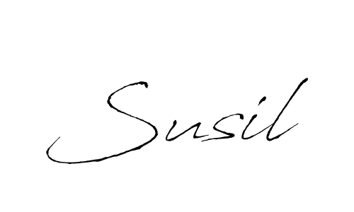 Use a signature maker to create a handwritten signature online. With this signature software, you can design (Antro_Vectra) your own signature for name Susil. Susil signature style 6 images and pictures png