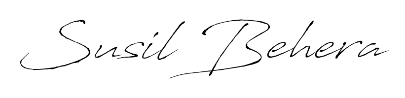 Master the art of signing with Susil Behera written in fluent Antro_Vectra script. A great template to practice and refine your handwriting. Susil Behera signature style 6 images and pictures png