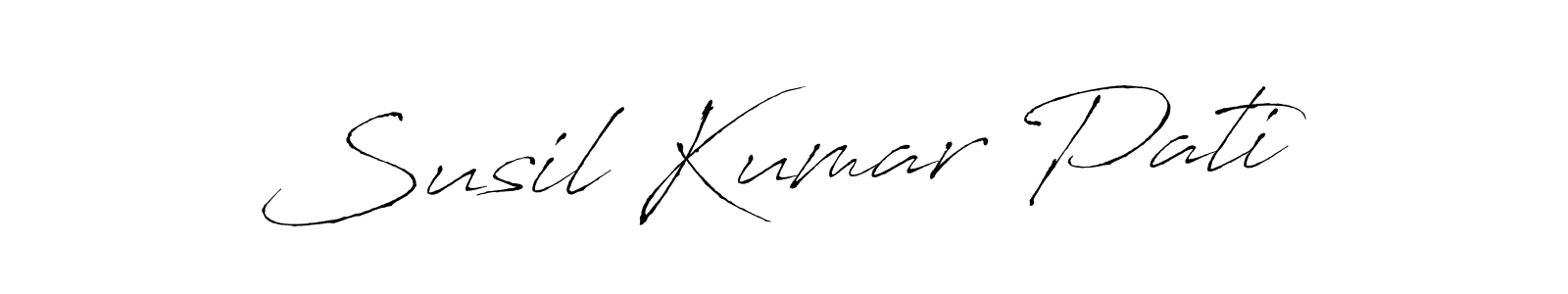 How to make Susil Kumar Pati name signature. Use Antro_Vectra style for creating short signs online. This is the latest handwritten sign. Susil Kumar Pati signature style 6 images and pictures png