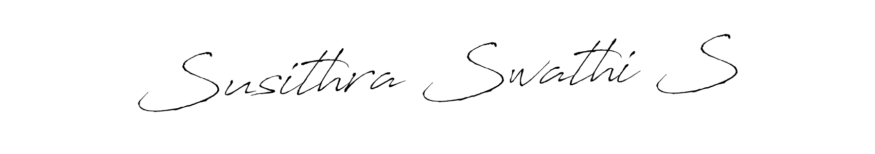This is the best signature style for the Susithra Swathi S name. Also you like these signature font (Antro_Vectra). Mix name signature. Susithra Swathi S signature style 6 images and pictures png